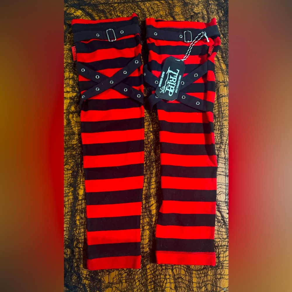 The only pair of Vtg Tripp nyc thigh high leg warmers available anywhere. BNWT